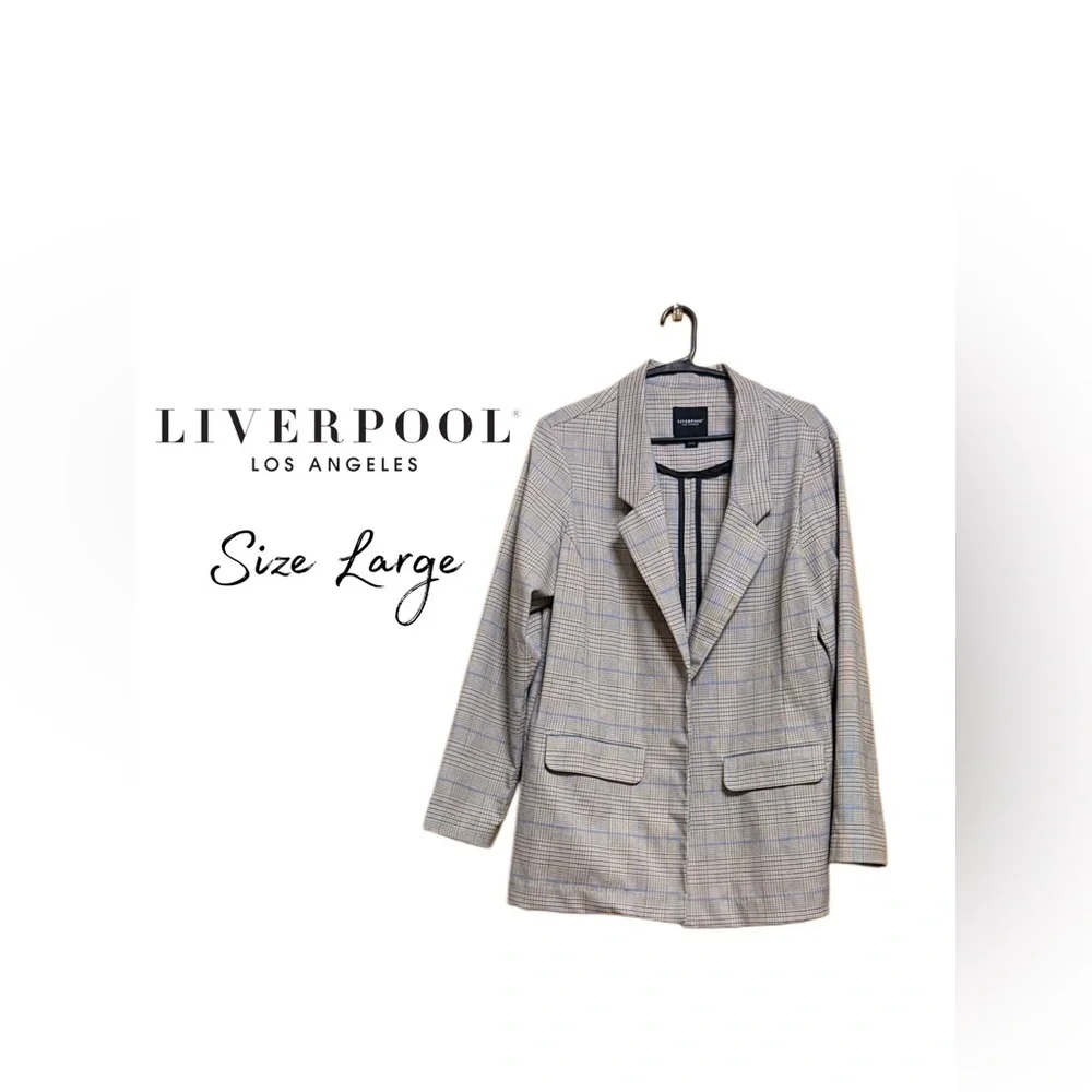 Liverpool Gray Plaid Blazer - Picture 1 of 4